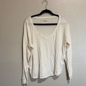 Madewell cream Long Sleeve Tee size medium